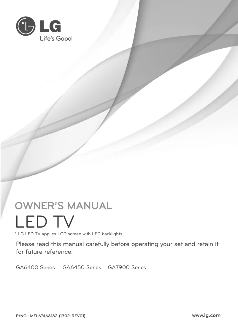 Page n°1 - Manuel utilisateur LG 42GA6400