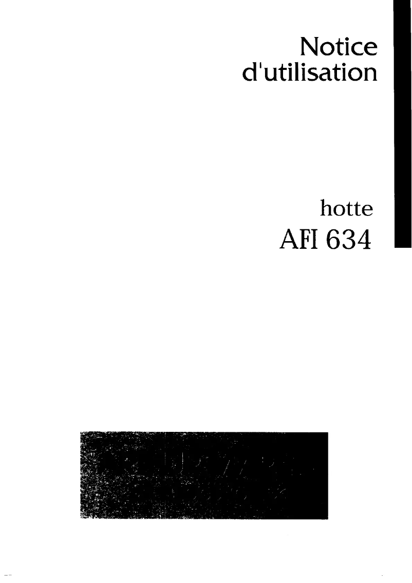 Page n°1 - Manuel utilisateur Arthur Martin-Electrolux AFI634