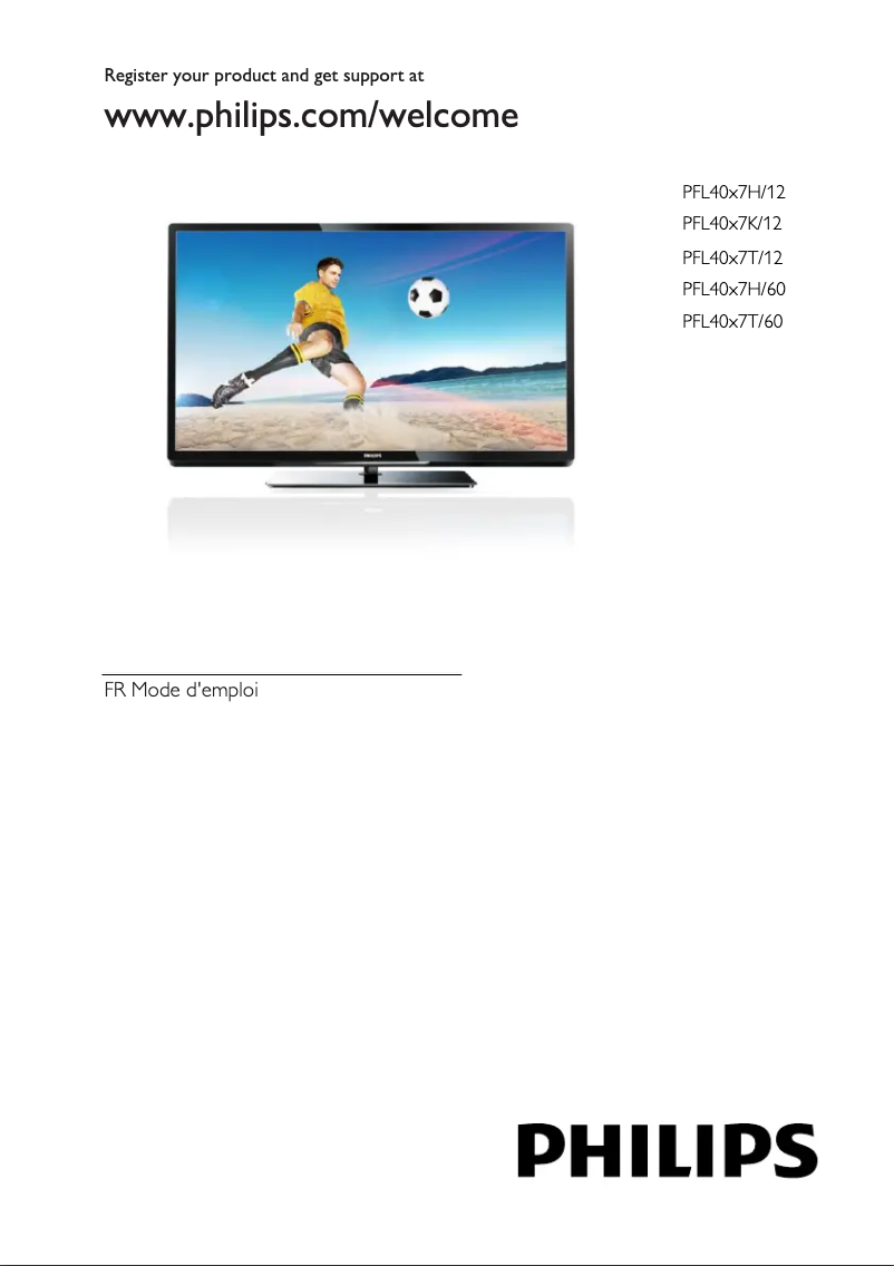 Page 1 de la notice Manuel utilisateur Philips 47PFL4047T