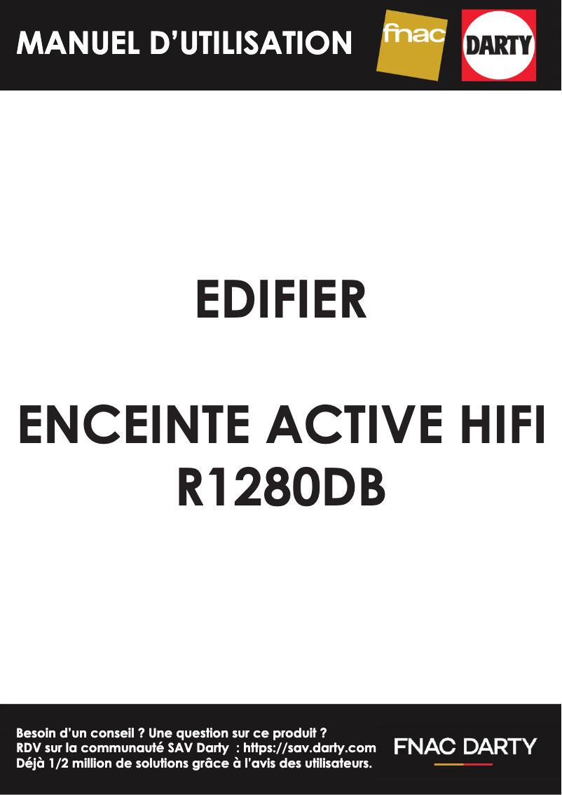 Page n°1 - Manuel utilisateur Edifier R1280DB