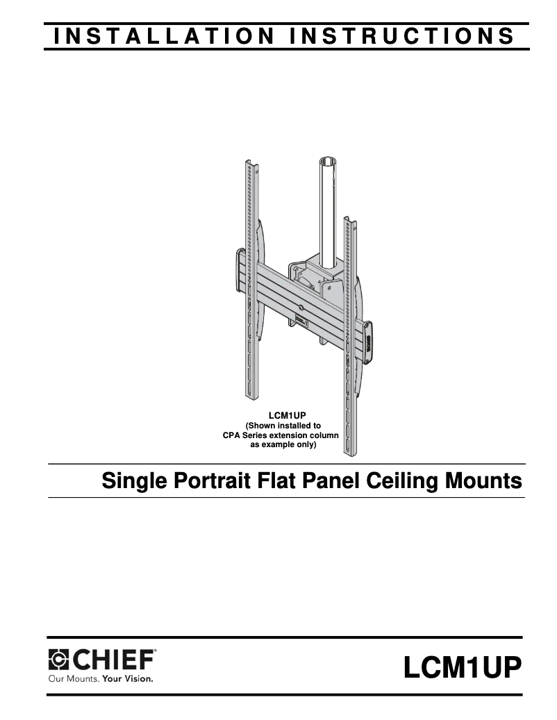 Page n°1 - Manuel utilisateur Chief LCM1UP