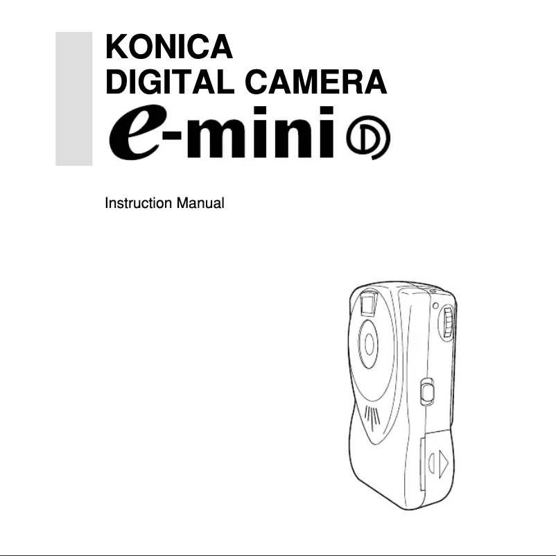 Page n°1 - Manuel utilisateur Konica Minolta E-Mini