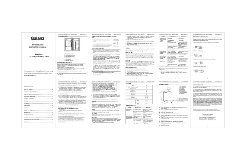 Page n°1 - Manuel utilisateur Galanz GL35BK