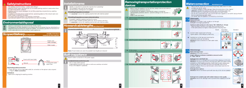 Page 1 de la notice Manuel utilisateur Smeg WML 128