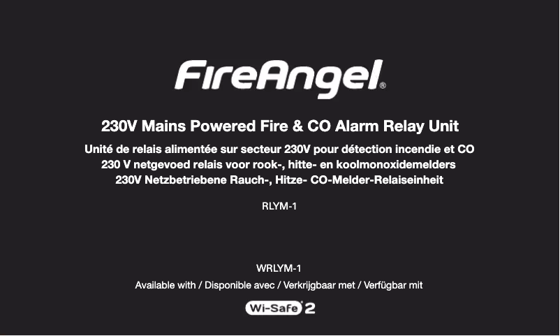 Page 1 de la notice Manuel utilisateur FireAngel WRLYM-1EU