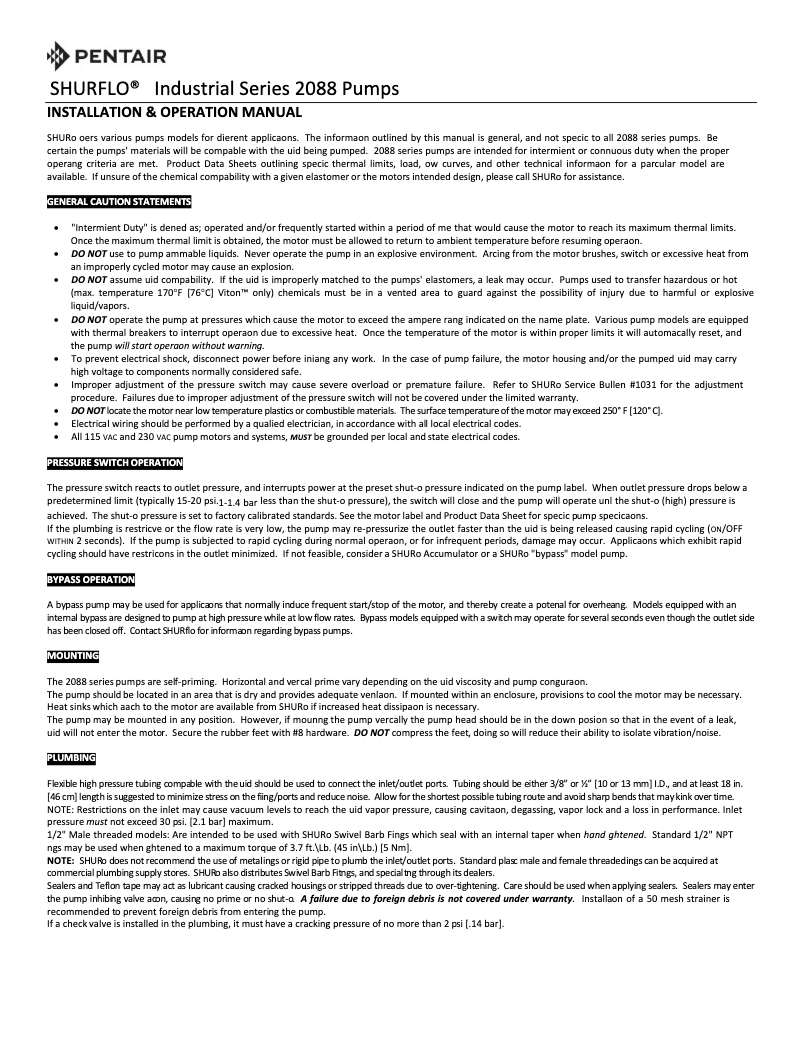 Image de la première page du manuel de l'appareil 2088