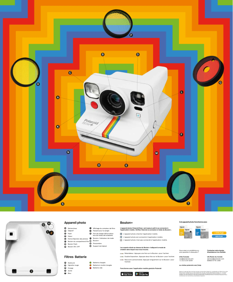 Page n°1 - Guide de démarrage rapide Polaroid Now+
