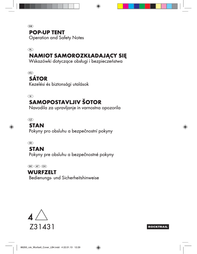 Page 1 de la notice Manuel utilisateur Rocktrail IAN 86293