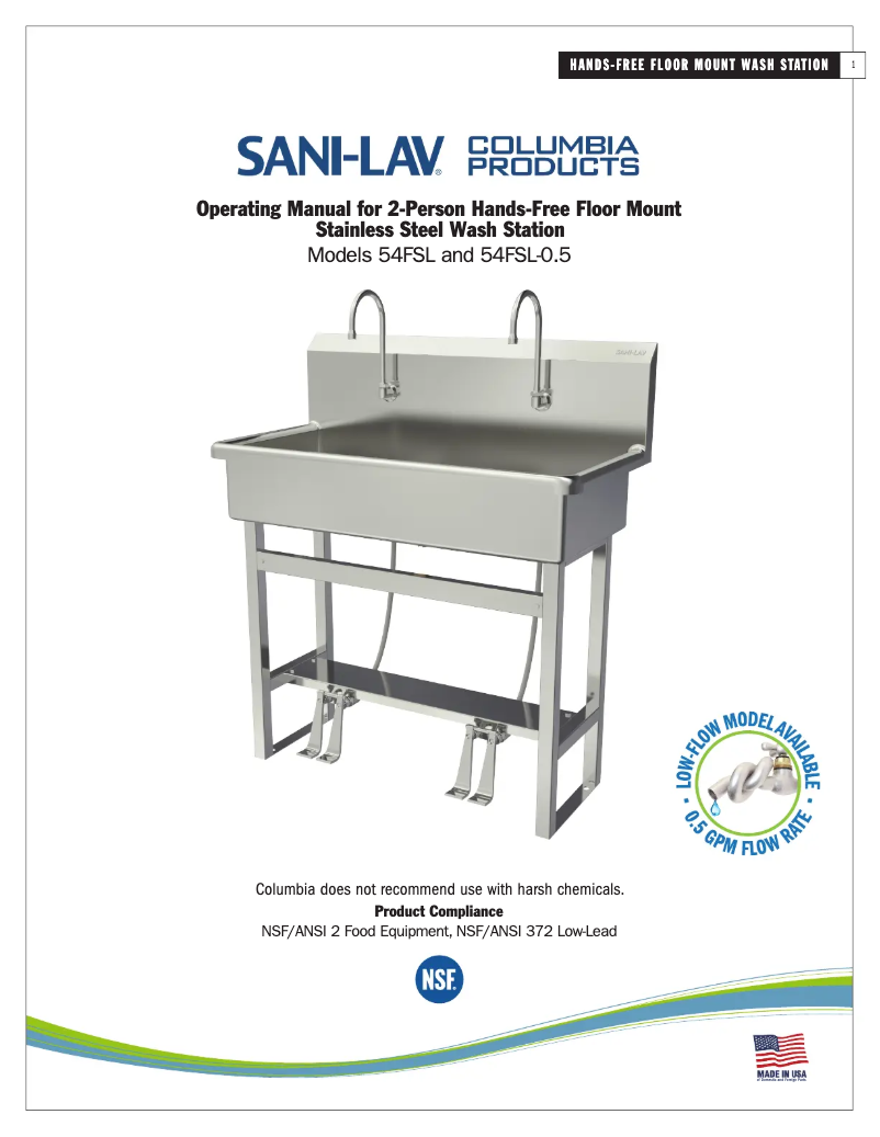 Imagen de la primera página del manual del dispositivo 54FSL