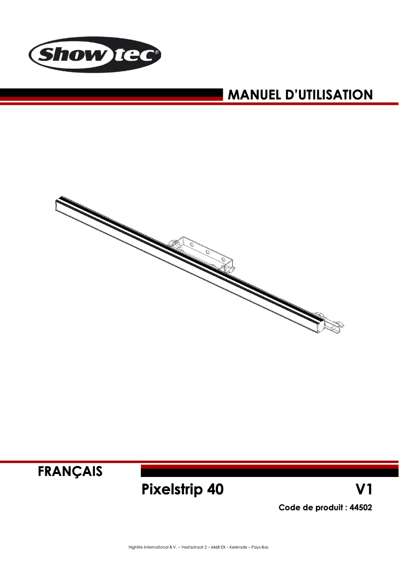 Image de la première page du manuel de l'appareil Pixelstrip 40