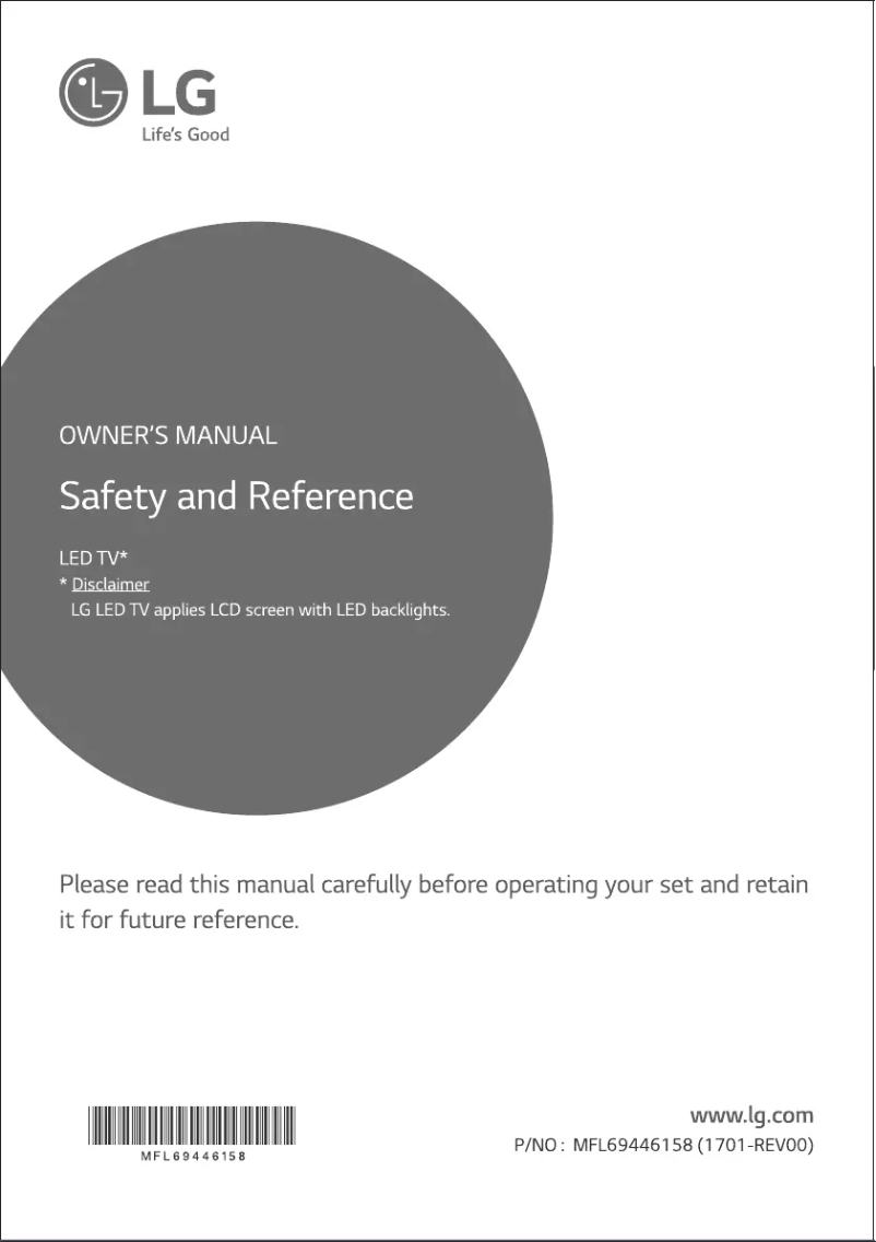 Imagen de la primera página del manual del dispositivo 49LJ554T