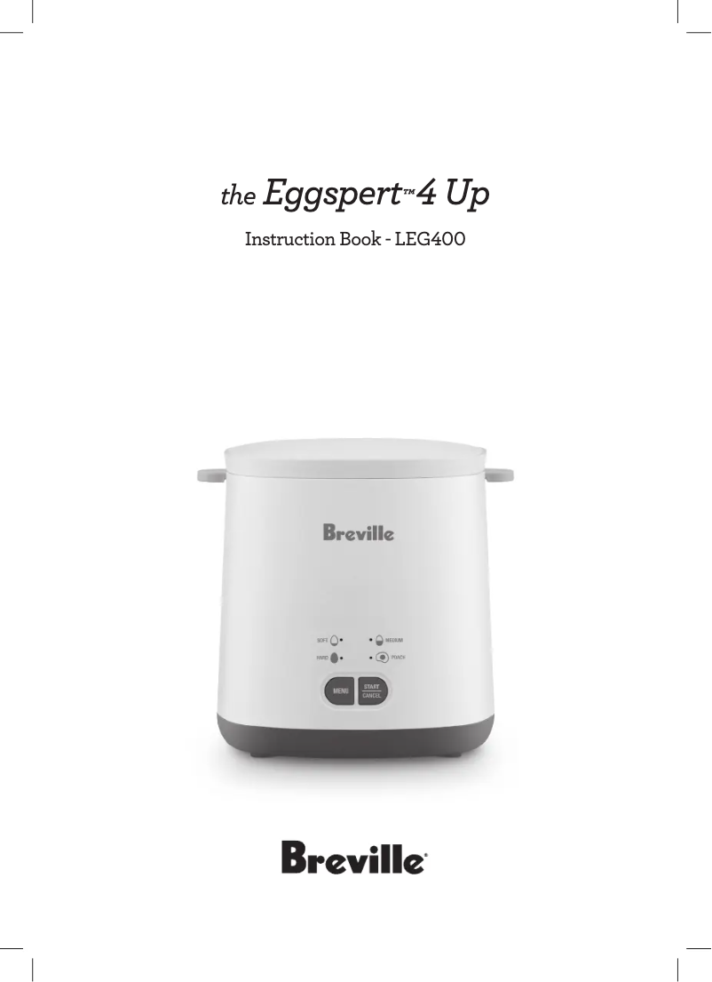 Page 1 de la notice Manuel utilisateur Breville the Eggspert 4 Up LEG400