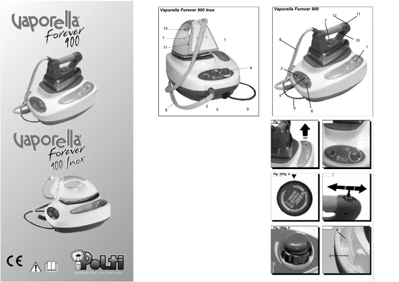 Page 1 de la notice Manuel utilisateur Polti Vaporella Forever 1000