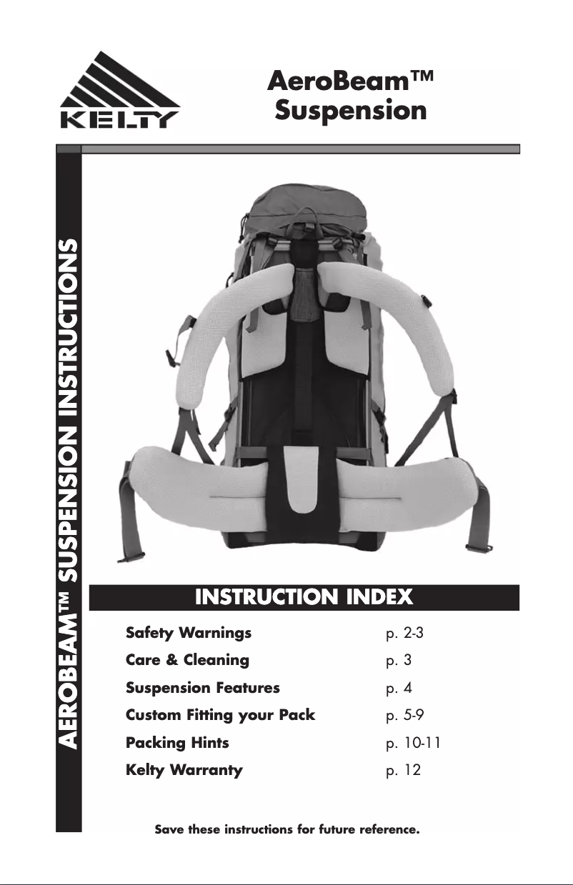 Image de la première page du manuel de l'appareil AeroBeam Suspension