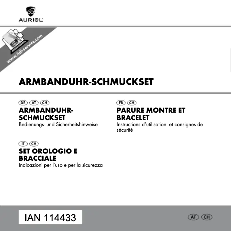 Page 1 de la notice Manuel utilisateur Auriol 114433-15-01