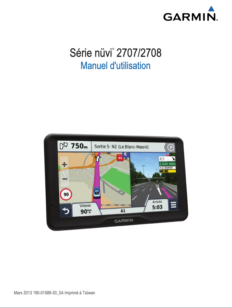 Page n°1 - Manuel utilisateur Garmin Nüvi 2798