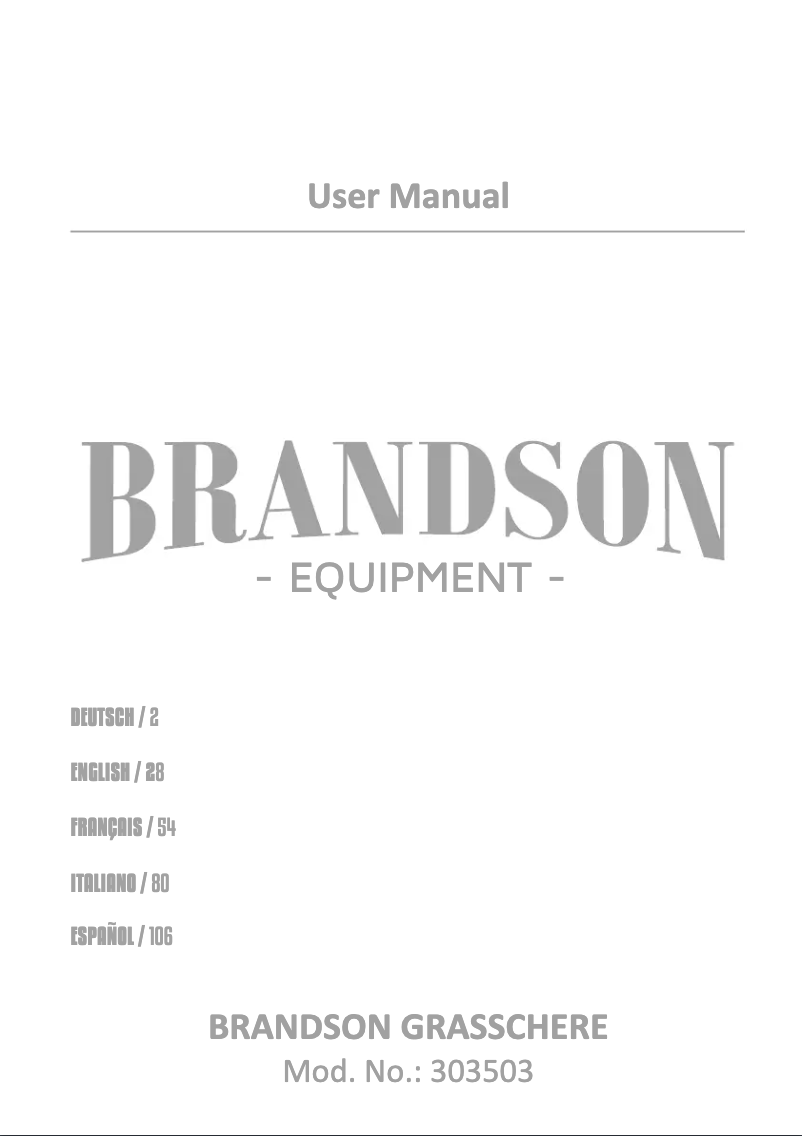 First page image of the manual for 303503