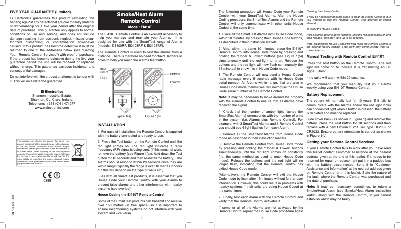 Image de la première page du manuel de l'appareil Ei 410