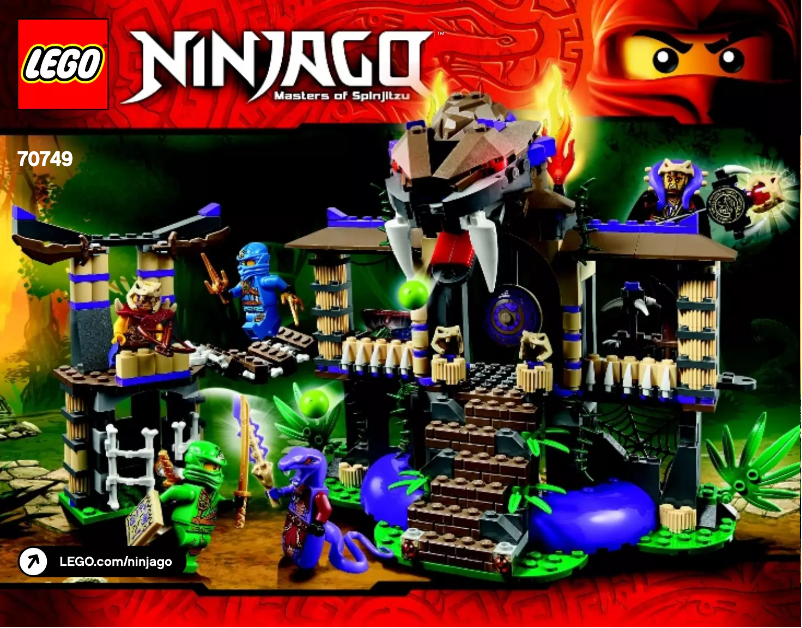 Page 1 de la notice Consignes visuelles Lego Ninjago 70749