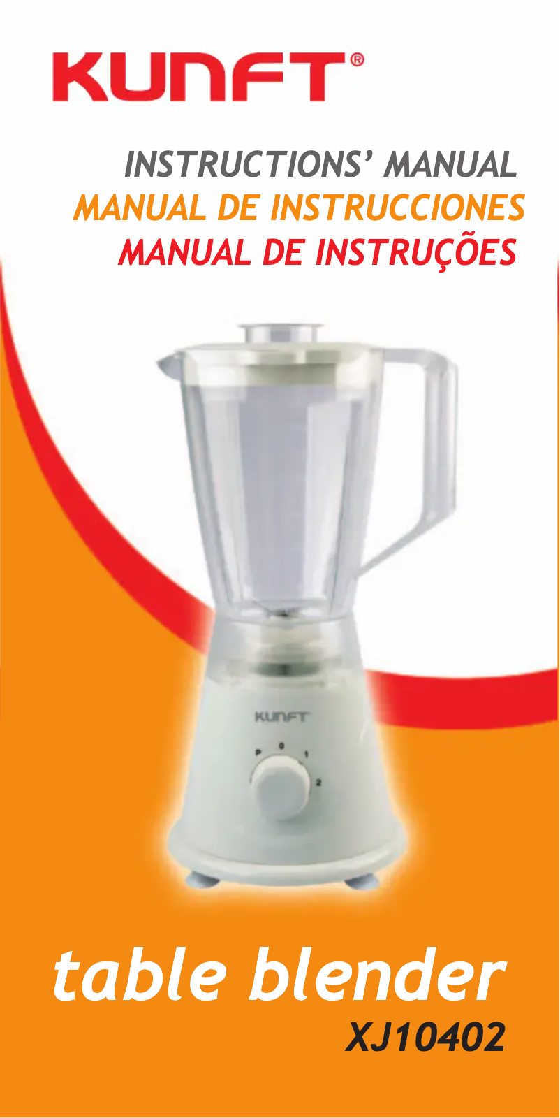 Page n°1 - Manuel utilisateur Kunft XJ10402