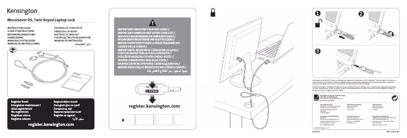 Page n°1 - Manuel utilisateur Kensington MicroSaver DS