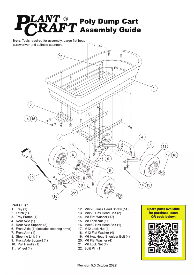 Page 1 de la notice Manuel utilisateur Plant Craft MOWCRTROSAPD2