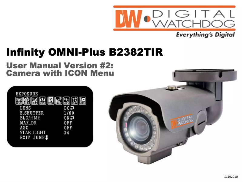 Page 1 de la notice Manuel utilisateur Digital Watchdog Infinity Omni-Plus DWC-B2382TIR