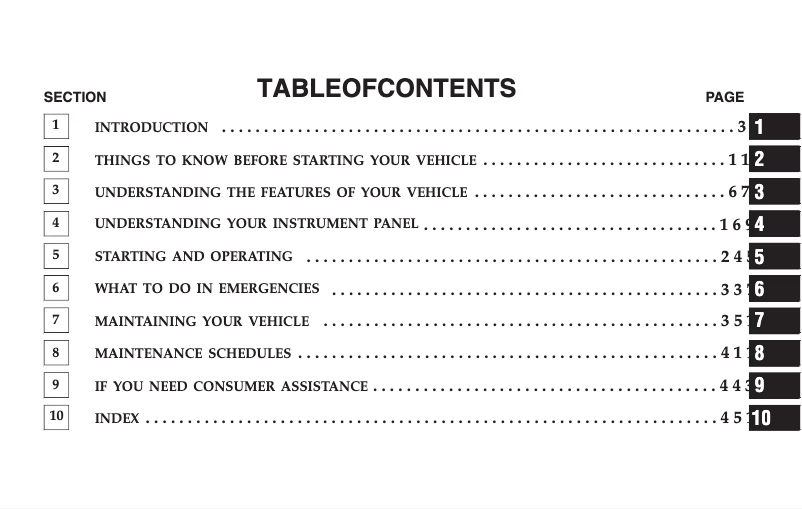 Image de la première page du manuel de l'appareil Grand Cherokee (2007)