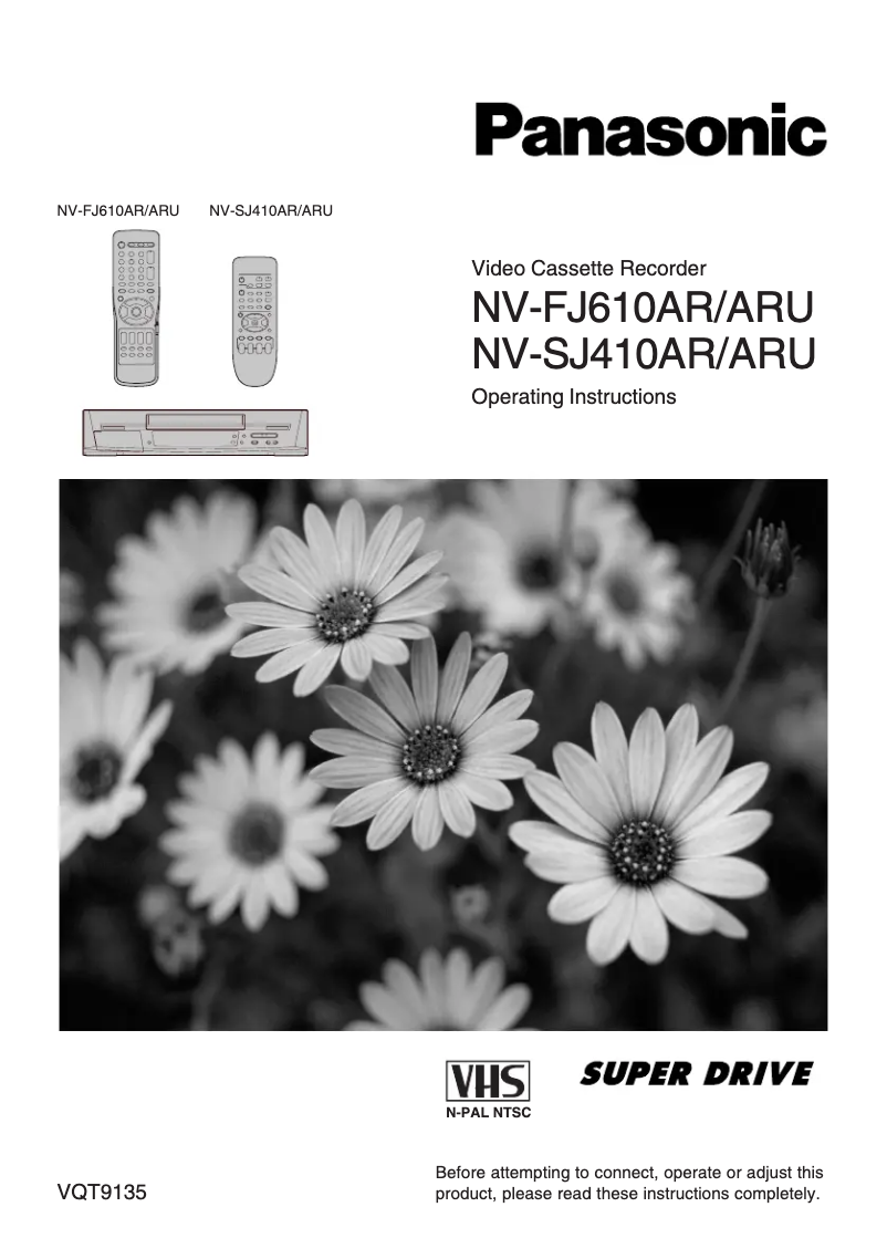 Page n°1 - Manuel utilisateur Panasonic NV-SJ410AR