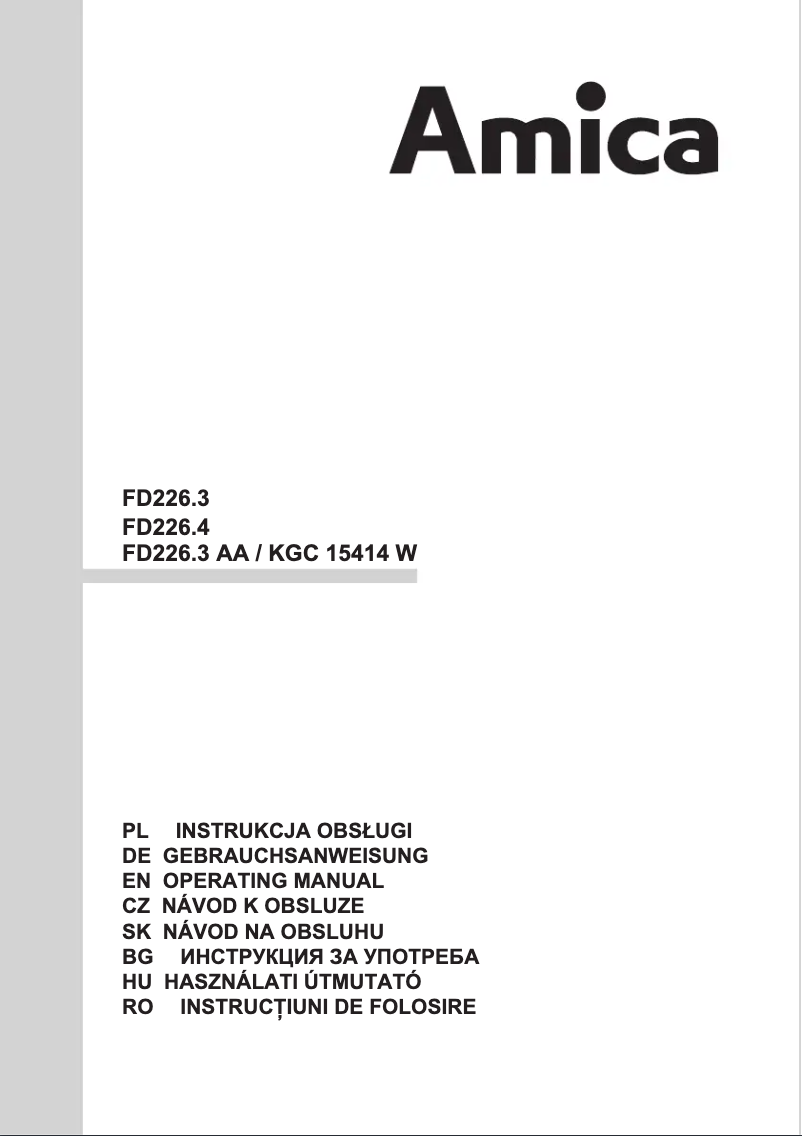 Image de la première page du manuel de l'appareil FD226.3 AA