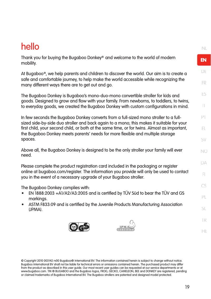 Imagen de la primera página del manual del dispositivo Donkey Duo