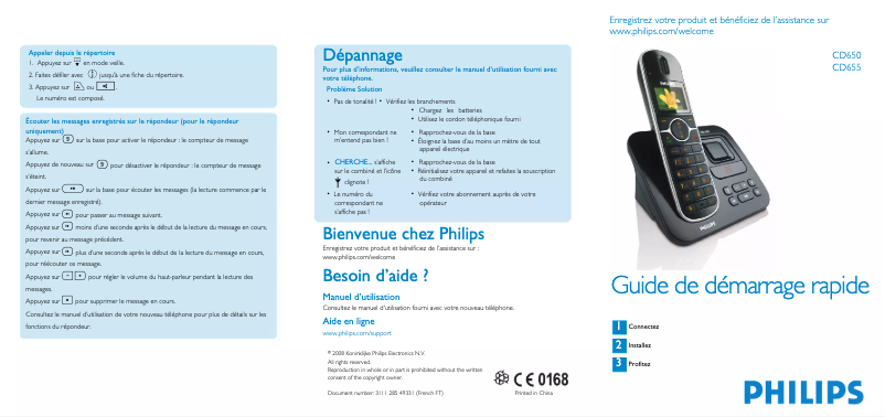 Página 1 del manual Guía de inicio rápido Philips Perfect sound CD6501B