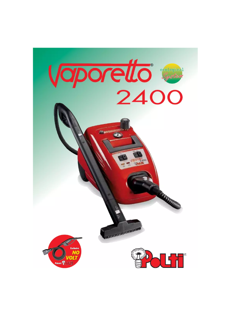 Image de la première page du manuel de l'appareil Vaporetto 2400