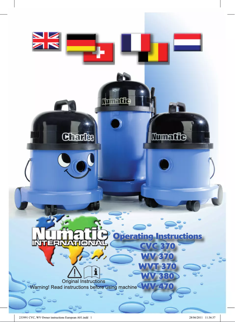 Page 1 de la notice Manuel utilisateur Numatic Charles CVC370 