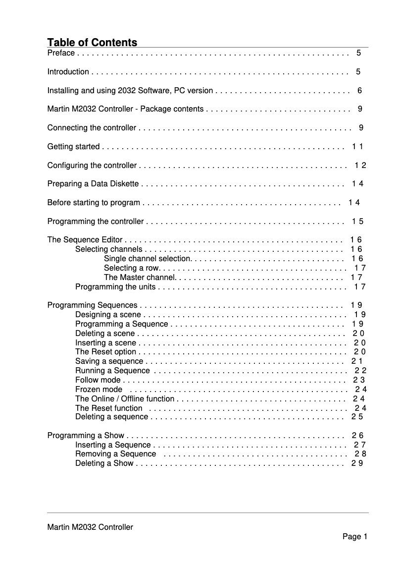 Image de la première page du manuel de l'appareil 2032 Controller