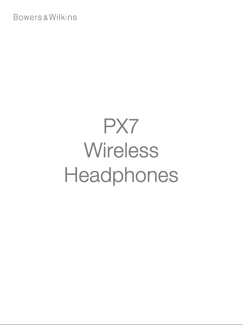 Página 1 del manual Manual de usuario Bowers & Wilkins PX7 Wireless