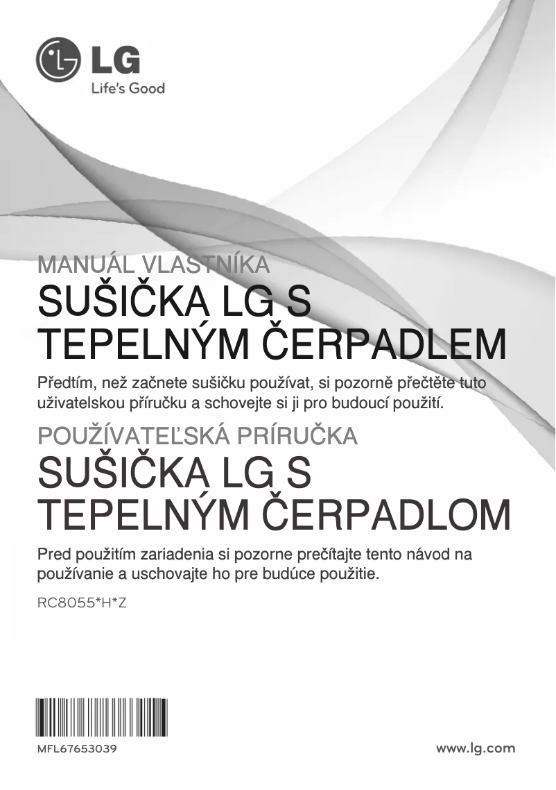 Page n°1 - Manuel utilisateur LG RC8055AH1Z