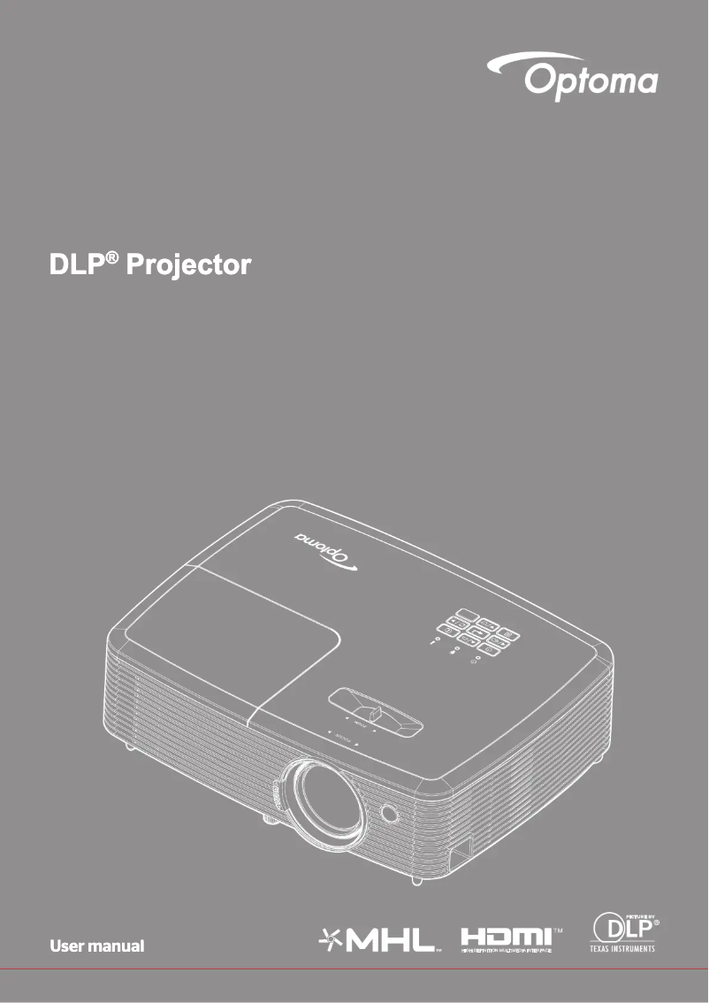 Page 1 de la notice Manuel utilisateur Optoma X345