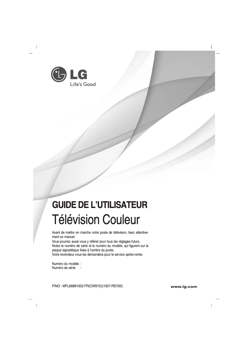 Page 1 de la notice Manuel utilisateur LG 29FU6RLX
