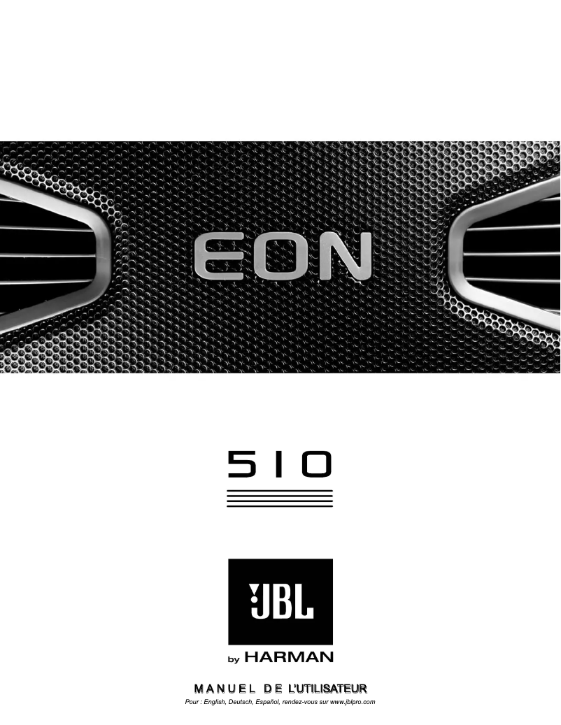 Page 1 de la notice Manuel utilisateur JBL EON 510