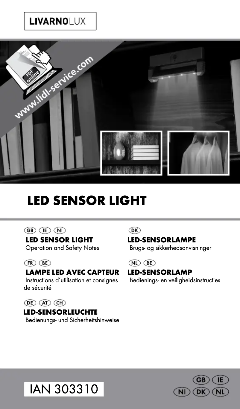 Page n°1 - Manuel utilisateur Livarno Lux IAN 303310
