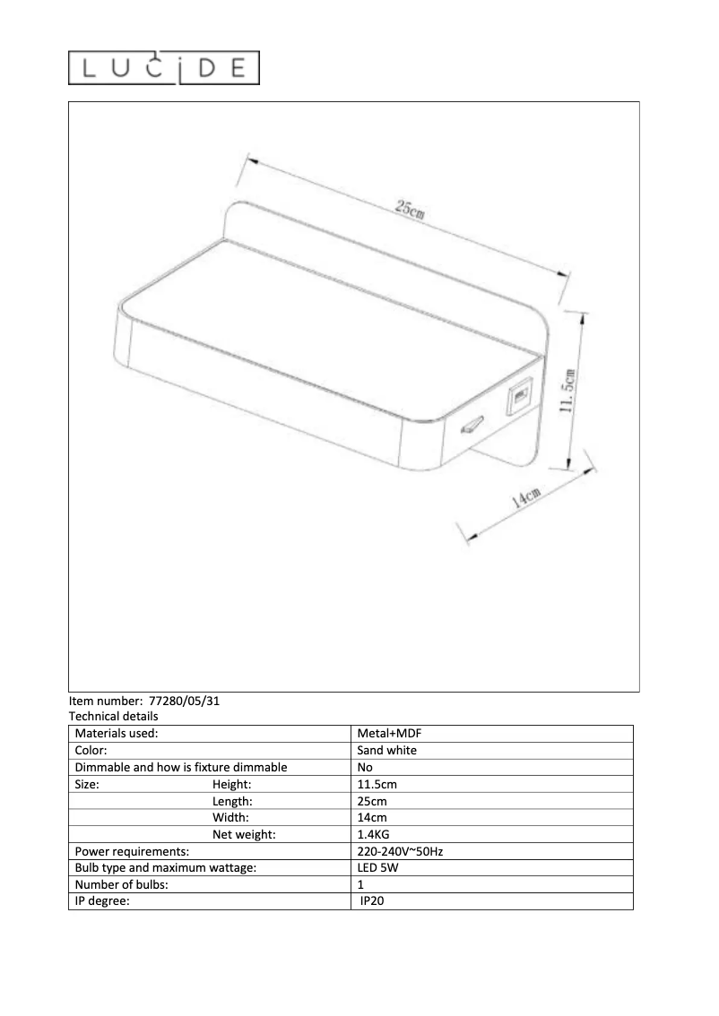 Page n°1 - Manuel utilisateur Lucide Atkin