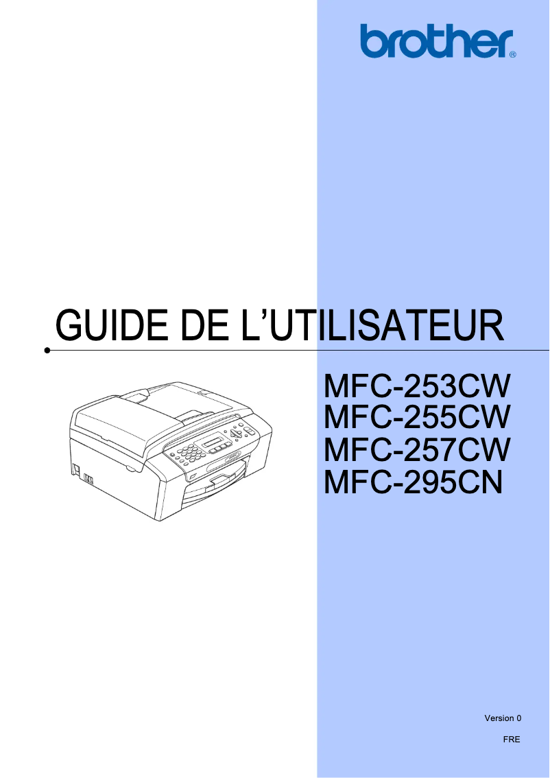 Page 1 de la notice Manuel utilisateur Brother MFC-257CW
