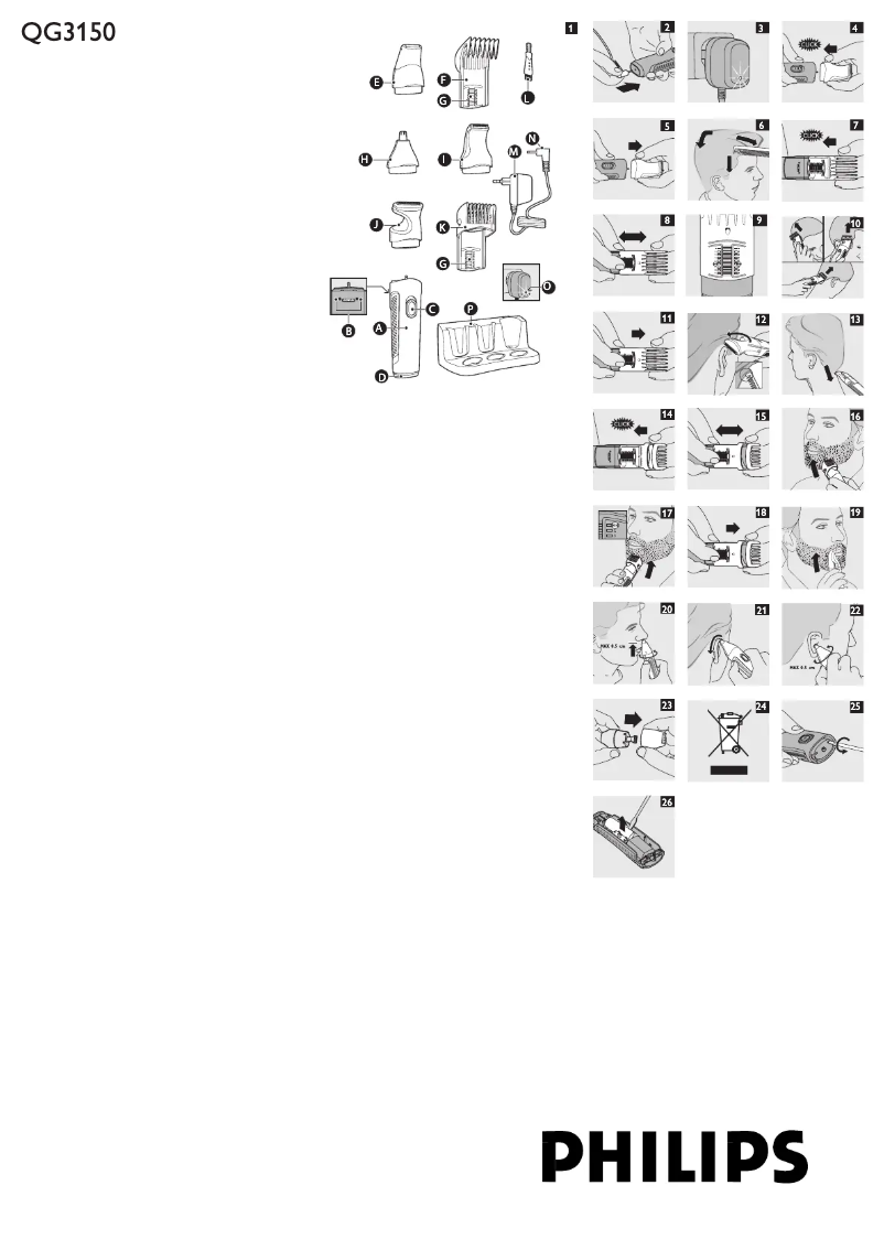 Page 1 de la notice Manuel utilisateur Philips QG3150