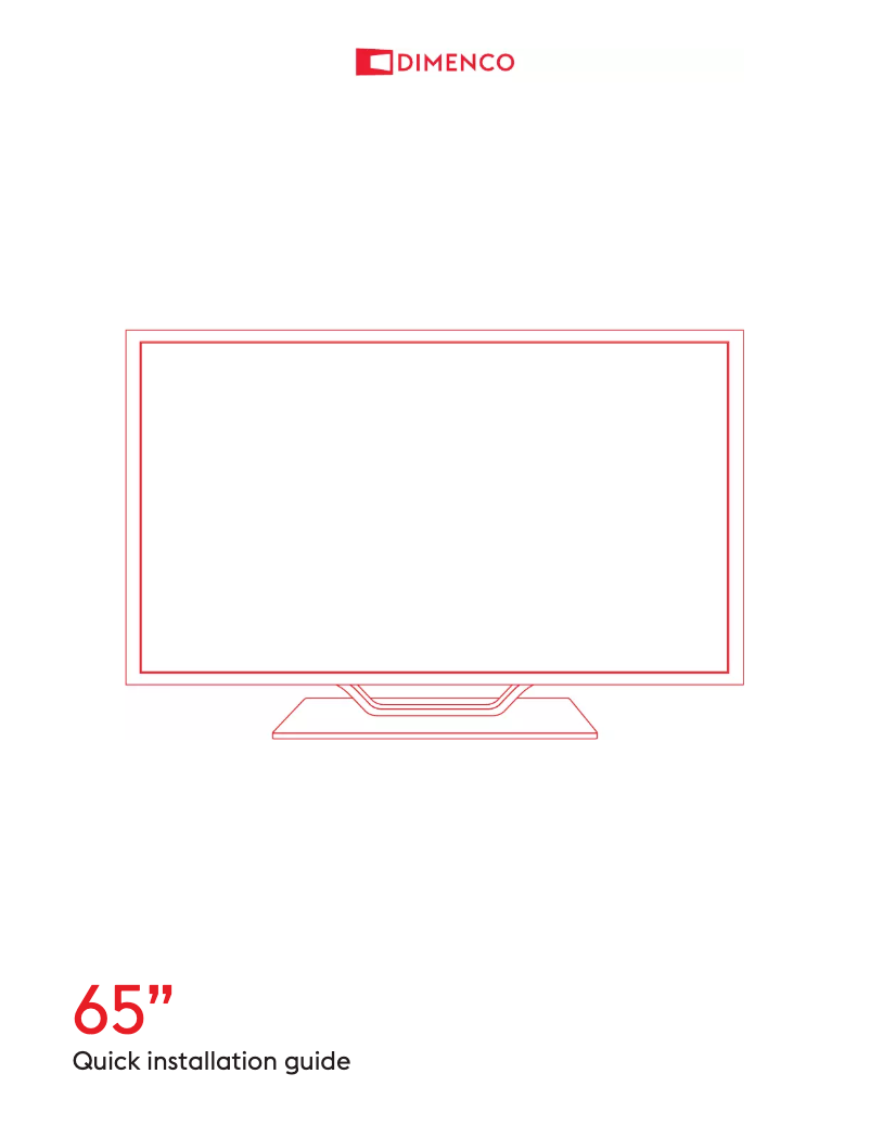 Page n°1 - Manuel utilisateur Dimenco DM654MAS