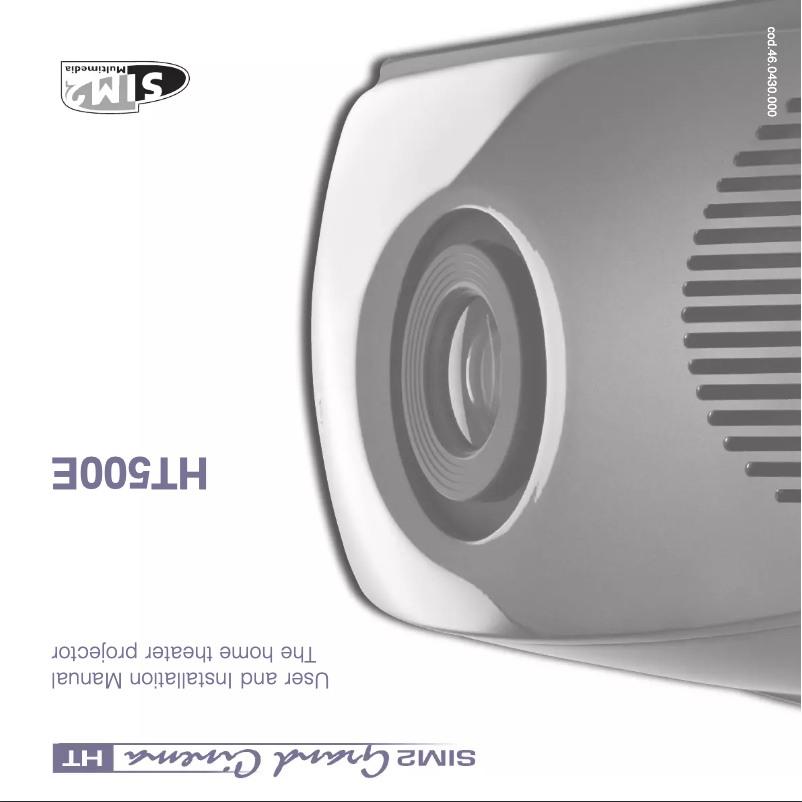 Page 1 de la notice Manuel utilisateur Sim2 HT500E