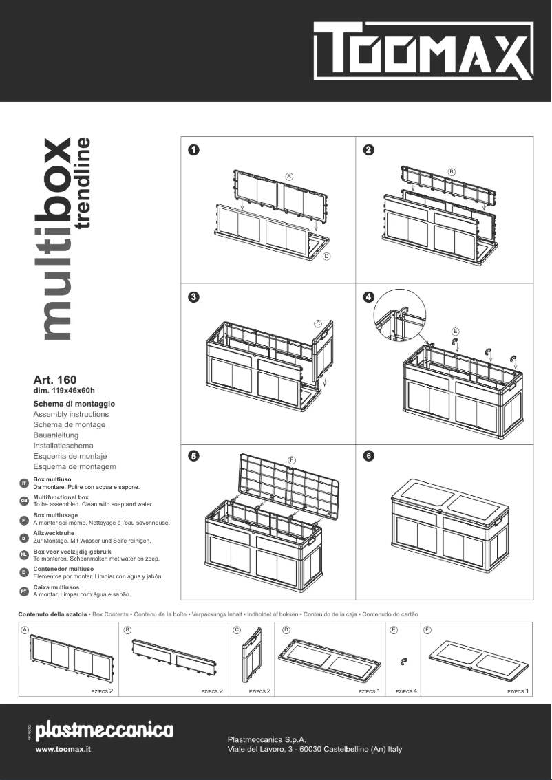 Page 1 de la notice Manuel utilisateur Toomax ART.160