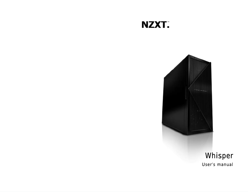 Page 1 de la notice Manuel utilisateur NZXT Whisper