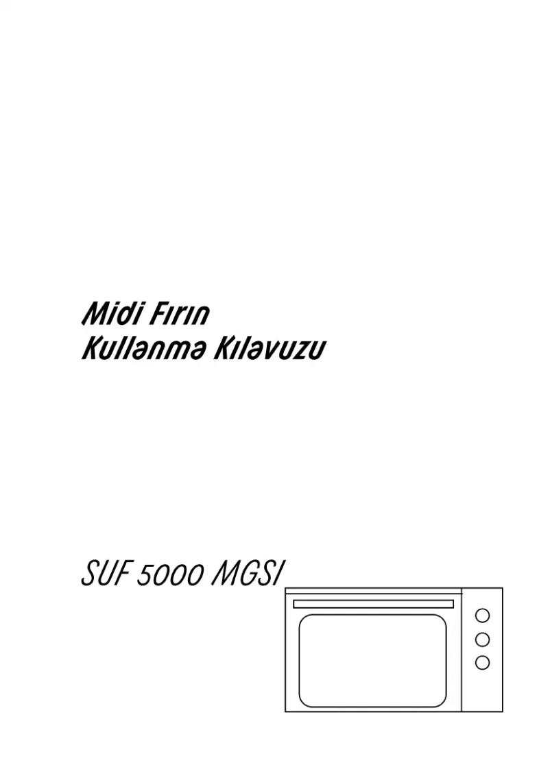 Page 1 of the manual User Manual Arçelik SUF 5000 MGSI