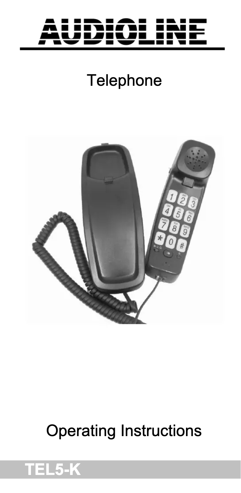 Image de la première page du manuel de l'appareil TEL 5 K